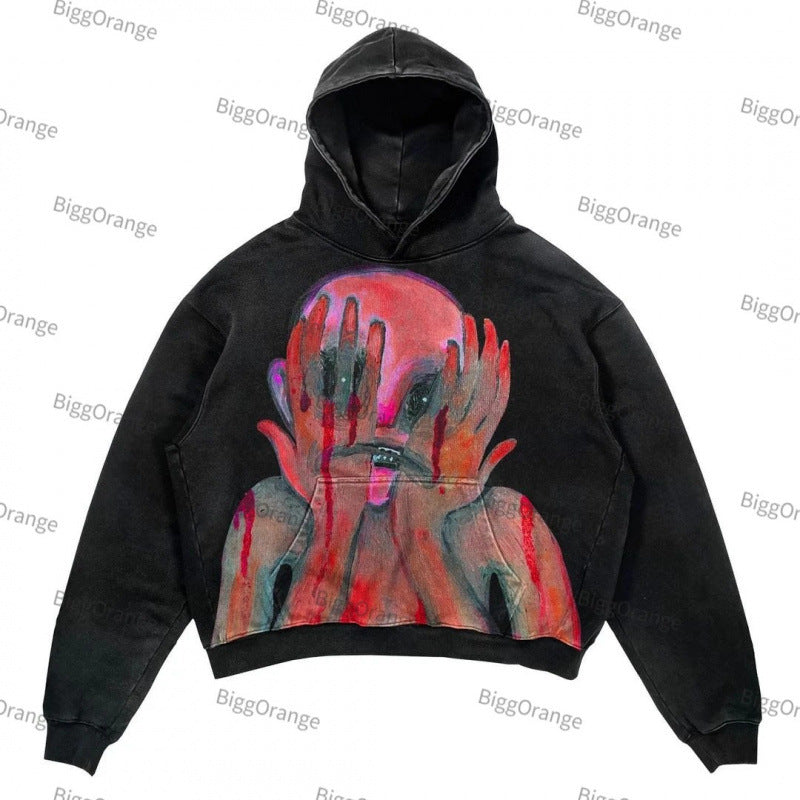 Street Fashion Brand Skull Pullover Sweat - originaledrip 36.00