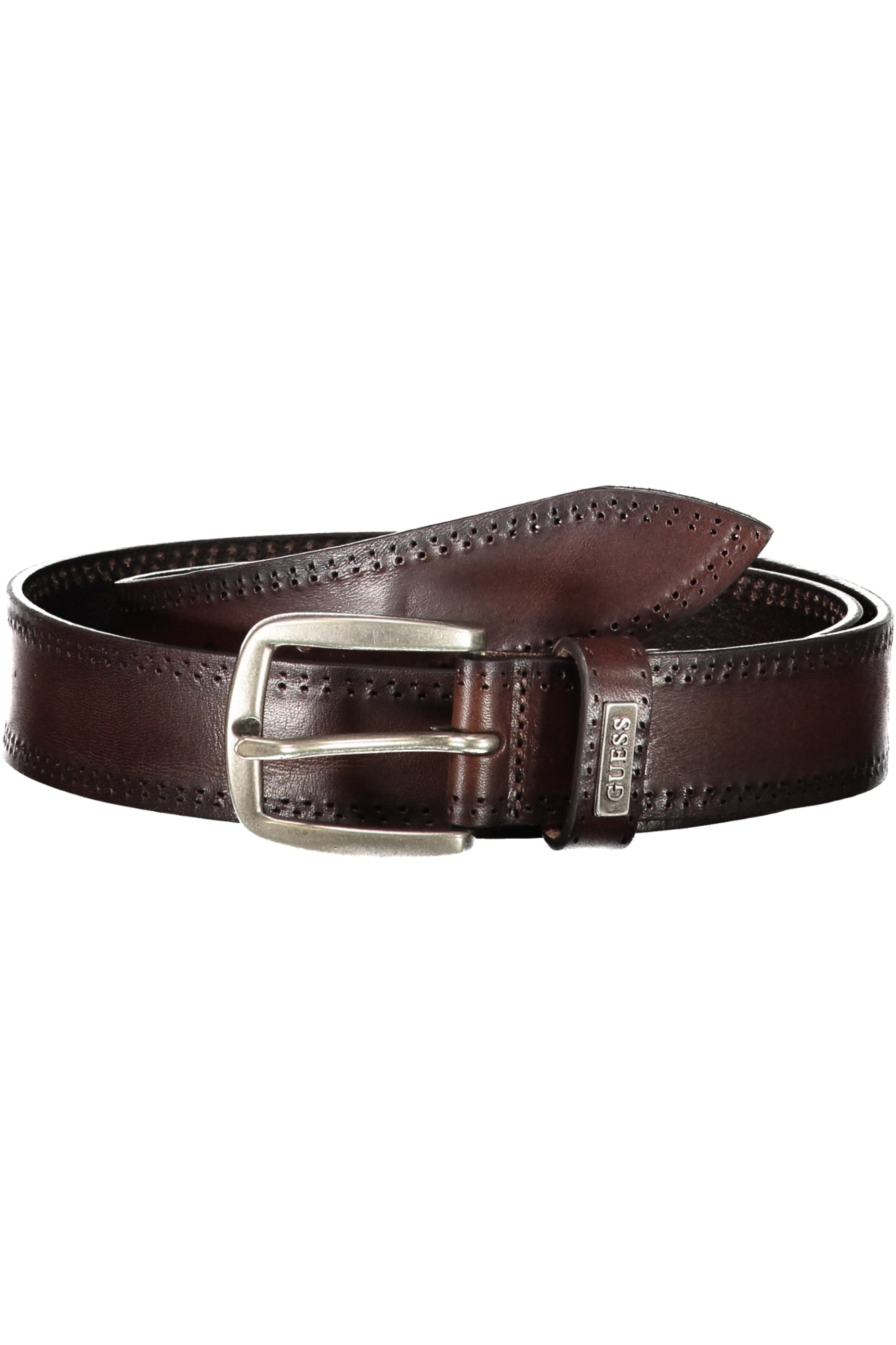 GUESS JEANS LEATHER BELT MEN BROWN-0